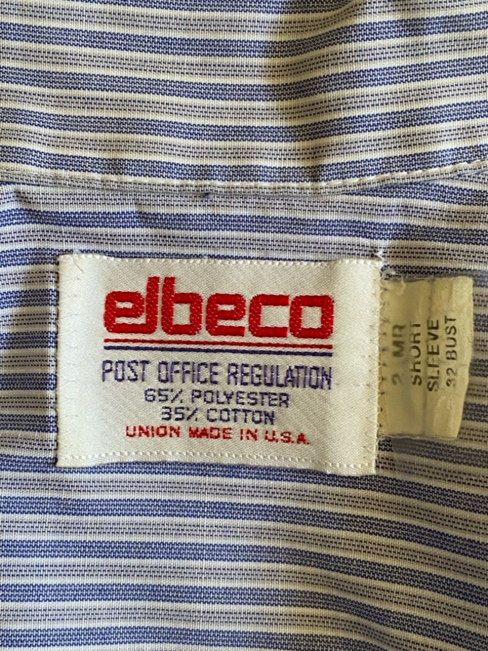 Y2K l Elbeco l Lot of 4 USPS Retail Clerk Striped Short Sleeve Shirts - Picture 4 of 16